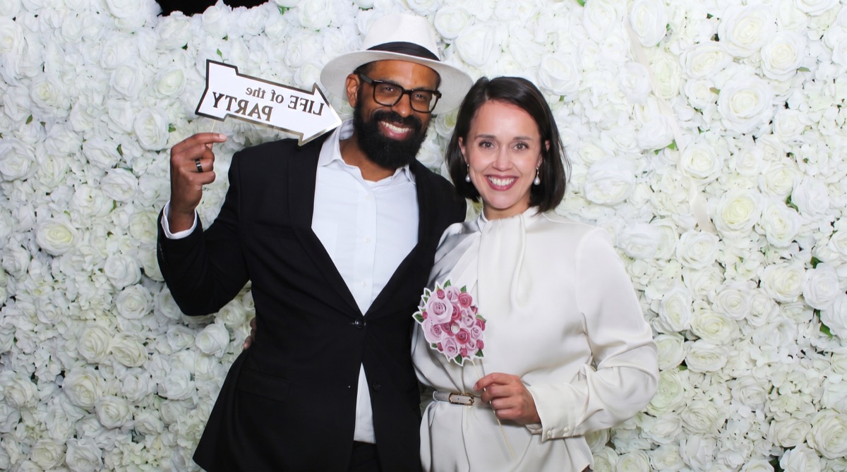 ELIO photo booth backdrop example