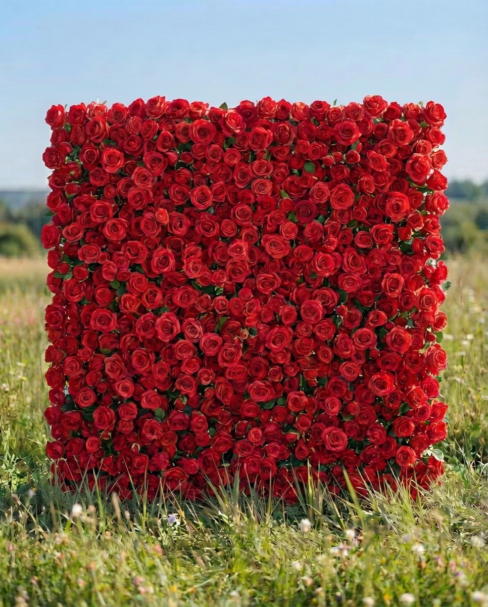 Red Flower Wall backdrop