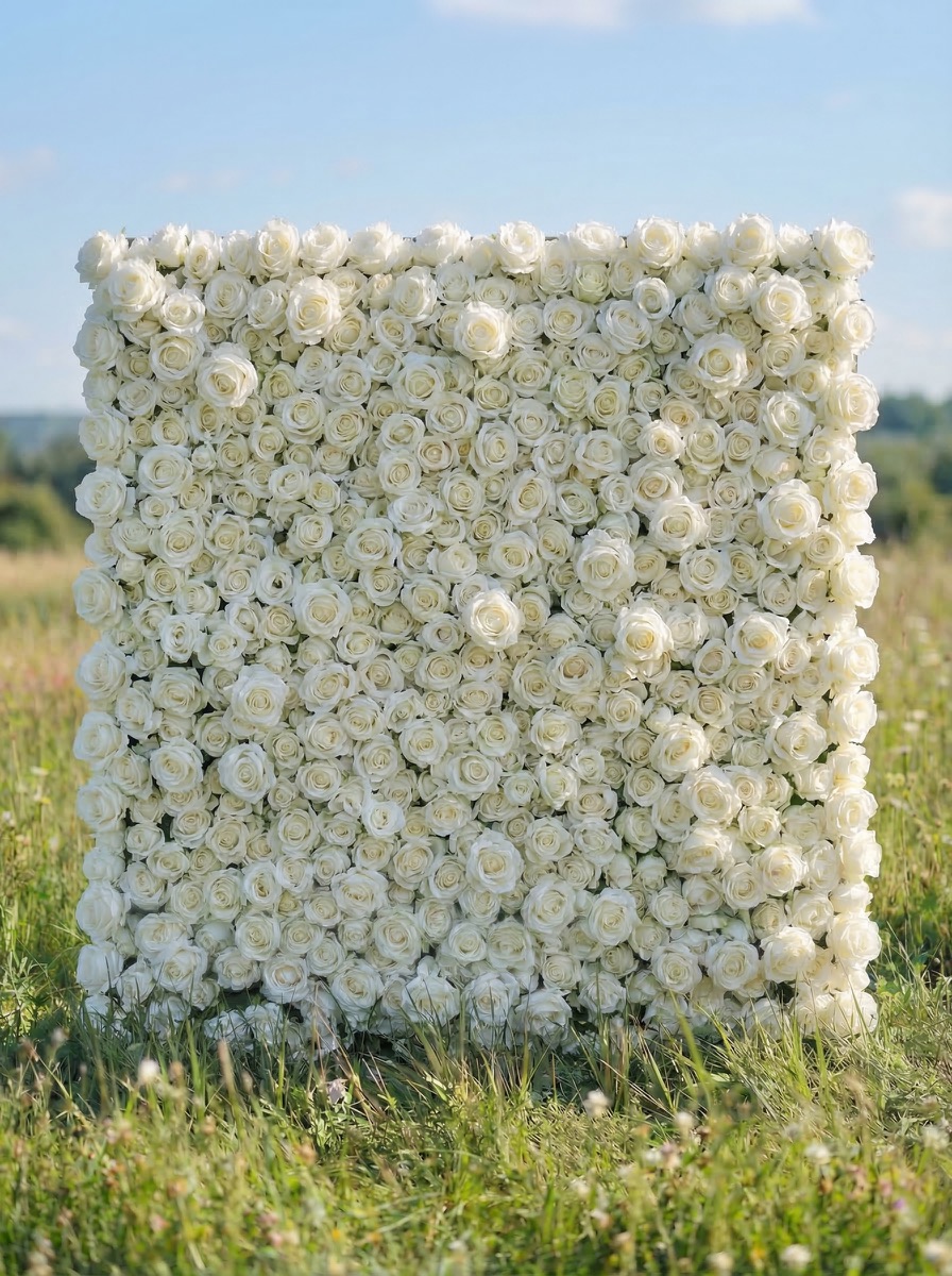 White Flower Wall backdrop