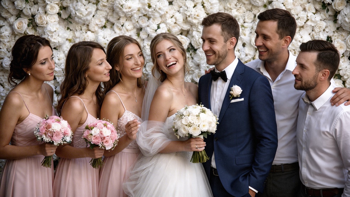 Wedding guests photographed at an Orange County event.