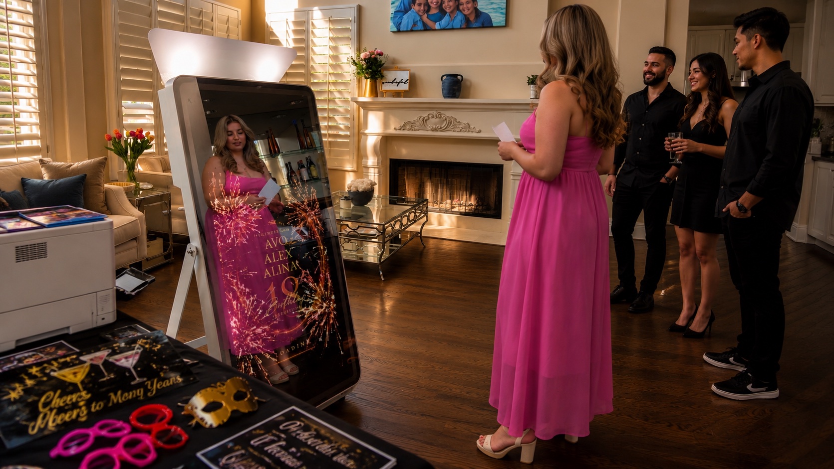 Guests enjoying the ELIO Smart Mirror Booth 2