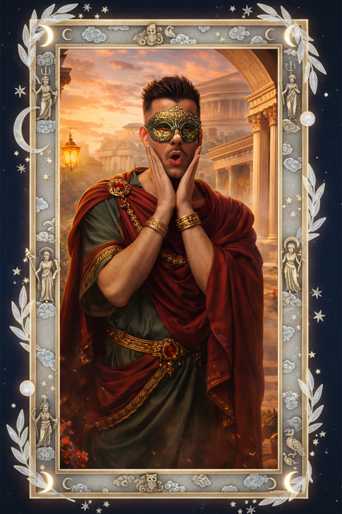 AI Roman portrait effect example