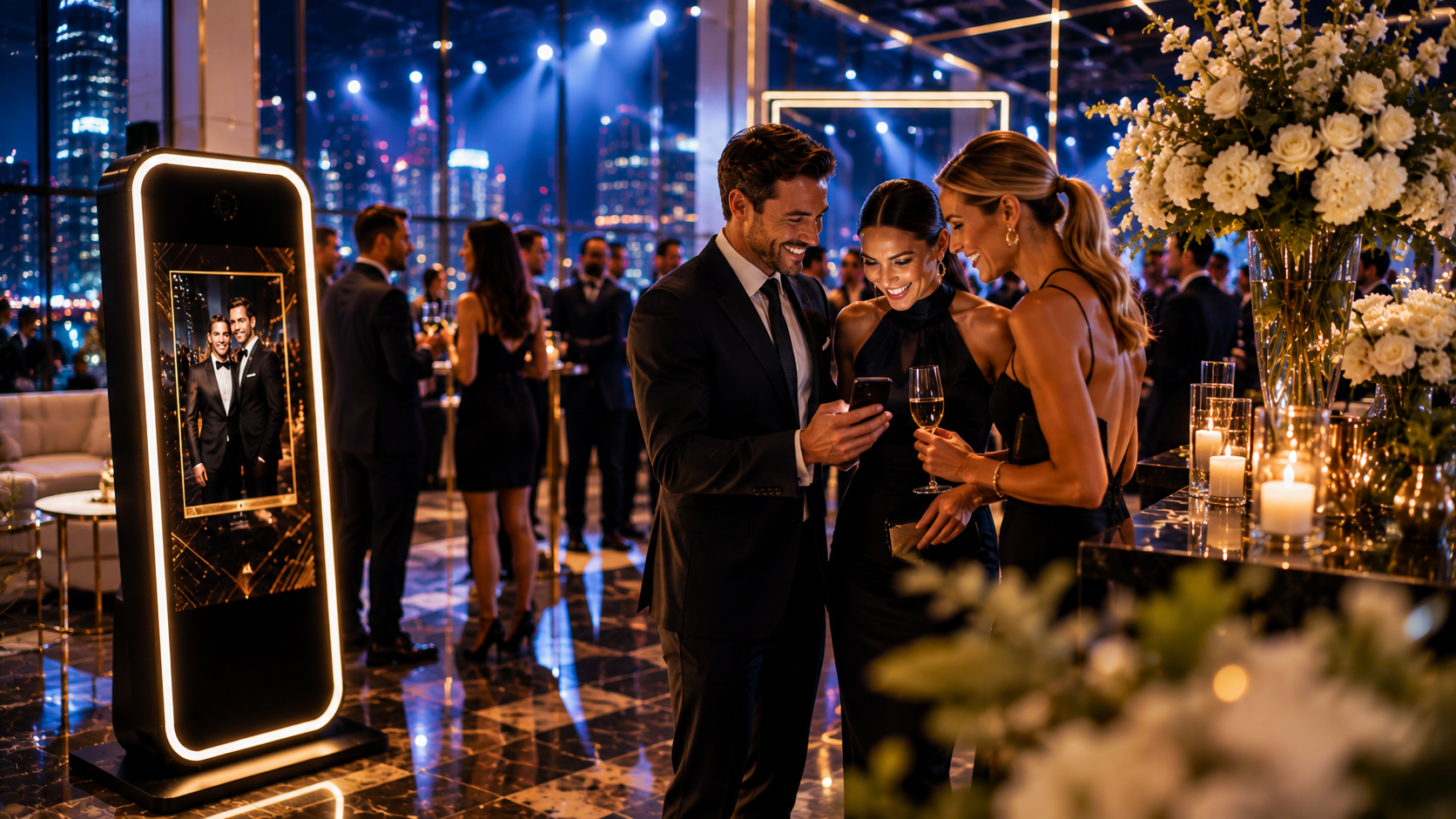 ELIO Mirror Booth at a luxury California event